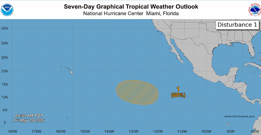 SE ACERCA EL PRIMER CICLÓN TROPICAL DE LA TEMPORADA EN EL PACÍFICO