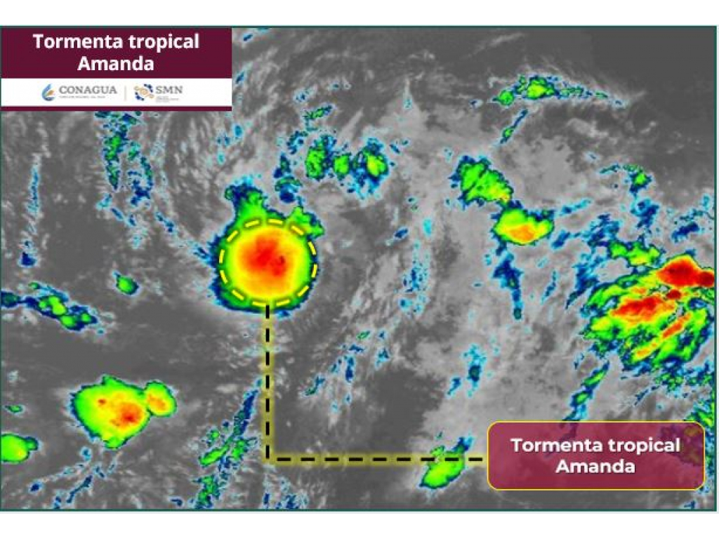 SE FORMA LA PRIMERA TORMENTA TROPICAL DE LA TEMPORADA CON EL NOMBRE AMANDA EN EL PACÍFICO