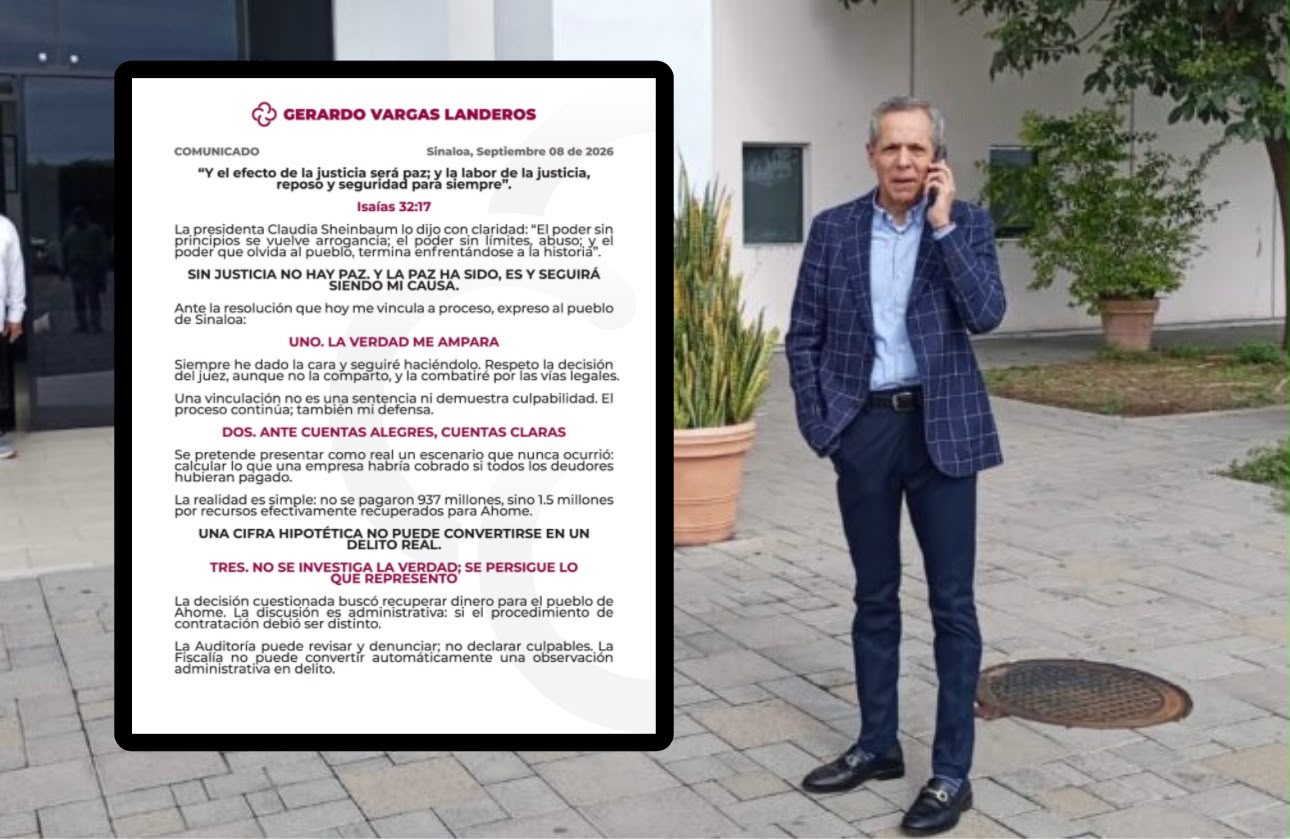 VARGAS LANDEROS CALIFICA DE ‘PERSECUCIÓN POLÍTICA’ NUEVA VINCULACIÓN A PROCESO Y ASEGURA QUE LA COMBATIRÁ POR LA VÍA LEGAL